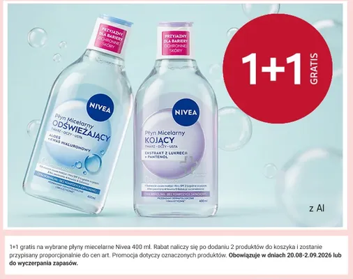Płyn micelarny Nivea promocja w Rossmann