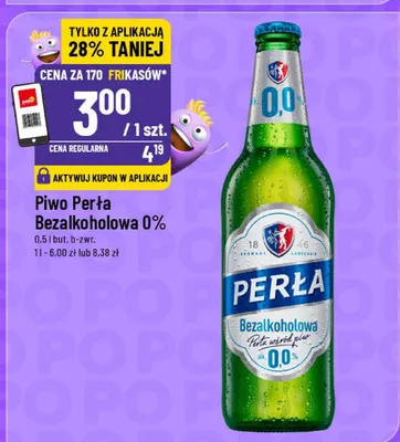 Piwo Perła Bezalkoholowa 0% promocja w POLOmarket