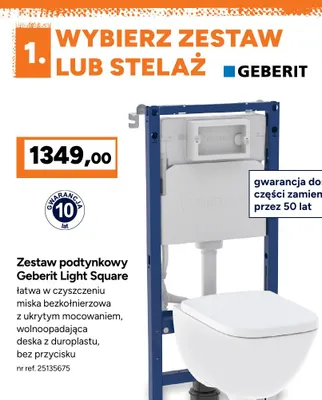 Zestaw podtynkowy Geberit Light Square promocja w Bricoman