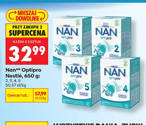 Mleko modyfikowane Nan Optipro 4 Nestlé promocja w Biedronka