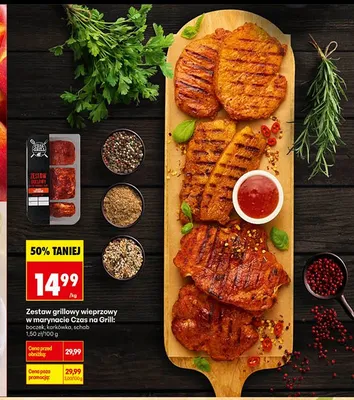 Zestaw grillowy wieprzowy w marynacie Czas na Grill promocja w Biedronka