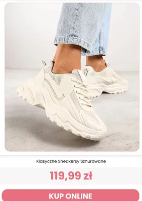 Klasyczne Sneakersy Sznurowane Renee promocja w Renee