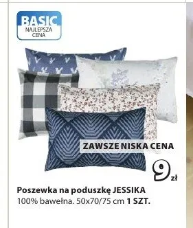 Poszewka na poduszkę JESSIKA 100% bawełna 50x70/75cm promocja w Jysk