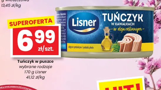 Tuńczyk w puszce Lisner promocja w emma MARKET
