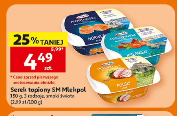 Serek topiony SM Mlekpol Norweski promocja w Auchan