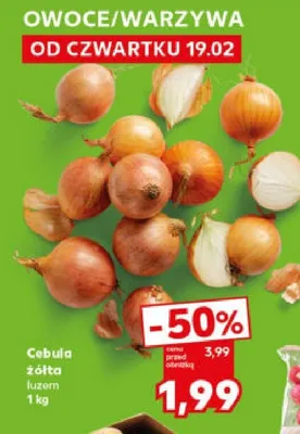 Cebula żółta luzem promocja w Kaufland