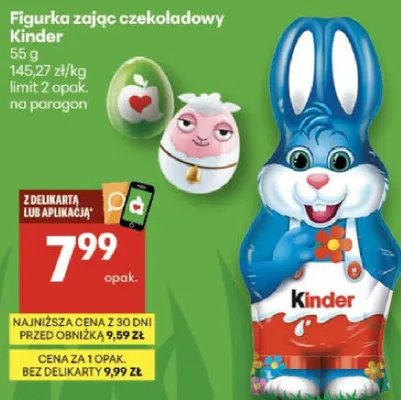 Figurka zając czekoladowy promocja w Delikatesy Centrum