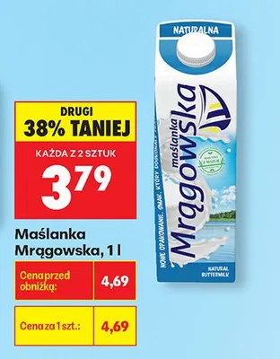 Maślanka naturalna Mrągowska promocja w Biedronka