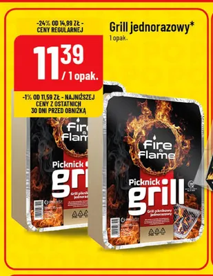 Grill jednorazowy Fire & Flame promocja w POLOmarket