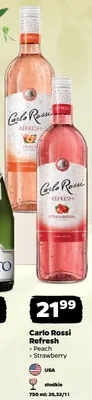 Wino Carlo Rossi Refresh Peach słodkie promocja w Netto