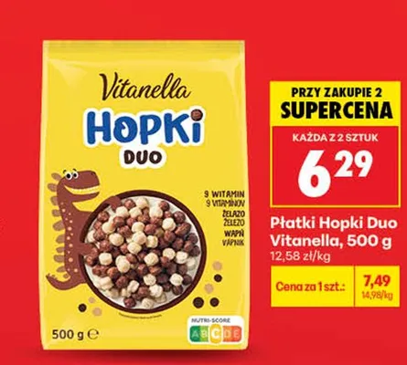 Płatki Hopki Duo Vitanella promocja w Biedronka