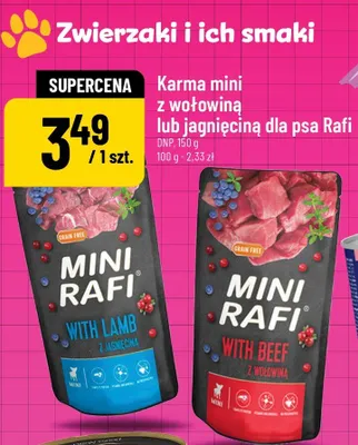 Karma mini z wołowiną dla psa Rafi promocja w POLOmarket