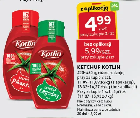 Ketchup różne rodzaje promocja w Stokrotka