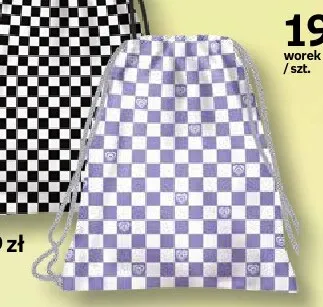 Worek w szachownicę fioletowo-biały promocja w Empik