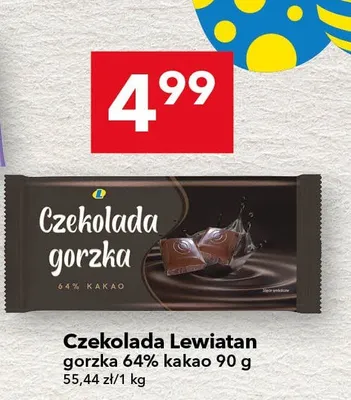 Czekolada gorzka 64% kakao promocja w LEWIATAN