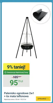 Palenisko ogrodowe 2w1 + 6x mata teflonowa promocja w ERLI