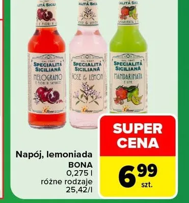 Napój lemoniada Bona Rose & Lemon promocja w Carrefour