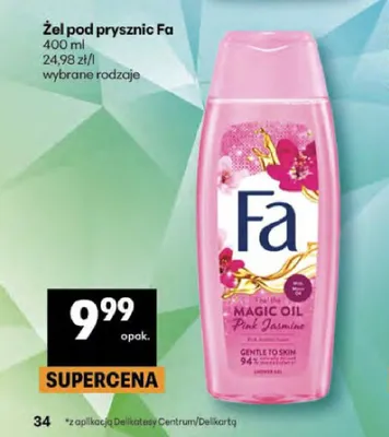 Żel pod prysznic Fa promocja w Delikatesy Centrum