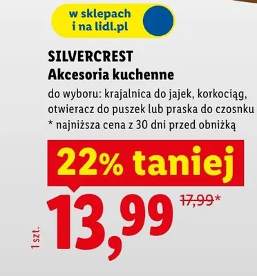 Akcesoria kuchenne otwieracz do puszek promocja w Lidl