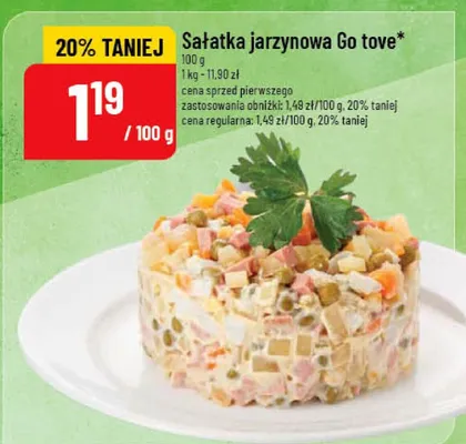 Sałatka jarzynowa Go tove promocja w POLOmarket