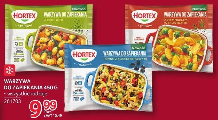 Warzywa do zapiekania Hortex 450 g wszystkie rodzaje promocja w Selgros