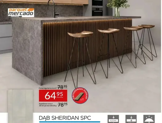 Panele winylowe Parquet Mercado Dąb Sheridan SPC promocja w Abra Meble
