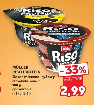 Deser mleczno-ryżowy Müller Riso Protein wanilia promocja w Kaufland