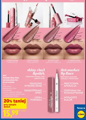 Pomadka do ust Shiny Vinyl Bell promocja w Lidl