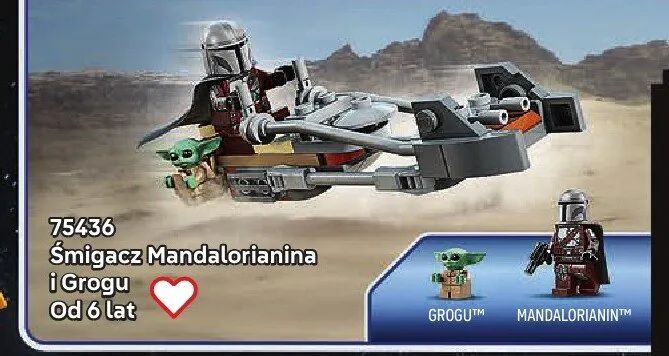 Klocki LEGO Star Wars 75436 Śmigacz Mandalorianina i Grogu promocja w LEGO