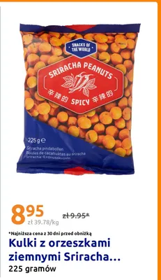 Kulki z orzeszkami ziemnymi Sriracha Snacks of the World promocja w Action
