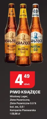 Piwo książęce miodowy lager, złote pszeniczne, złote pszeniczne 0.0% promocja w Chorten