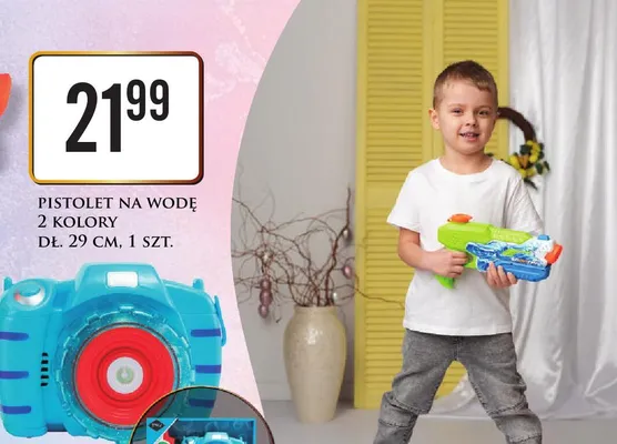 Pistolet na wodę 2 kolory promocja w Dino