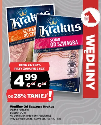 Szynka od Szwagra Krakus plastry promocja w Netto