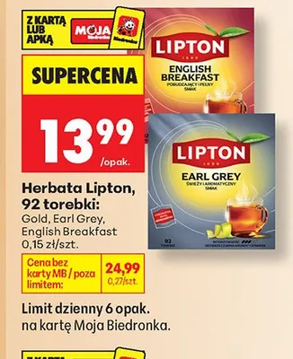 Herbata Lipton promocja w Biedronka