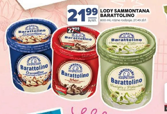 Lody Sammontana Barattolino Vaniglia e Pistacchio promocja w Stokrotka