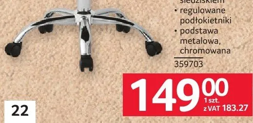 Fotel biurowy Ergospin promocja w Selgros