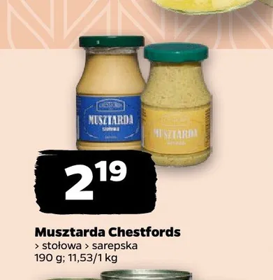 Musztarda stołowa Chestfords promocja w Netto