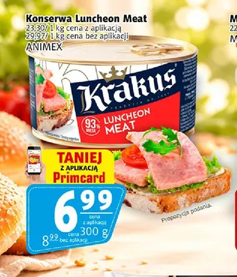 Konserwa Luncheon Meat Krakus promocja w Prim Market