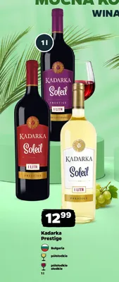 Wino czerwone półsłodkie Kadarka Soleil Prestige promocja w Netto