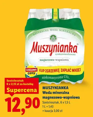 Woda mineralna magnezowo-wapniowa 6-pak promocja w Lidl