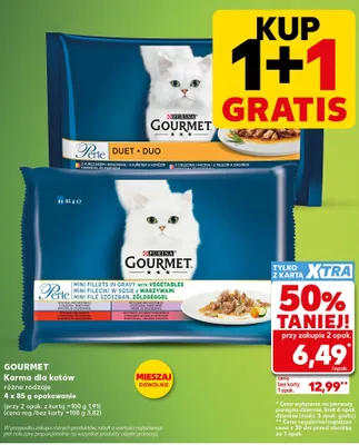 Karma dla kotów PURINA GOURMET Perle Duet Duo 4-pak 85g promocja w Kaufland