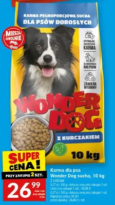 Karma dla psa Wonder Dog sucha z kurczakiem promocja w Twój Market