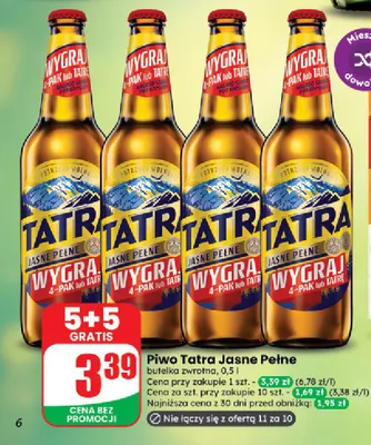 Piwo Tatra promocja w Dino