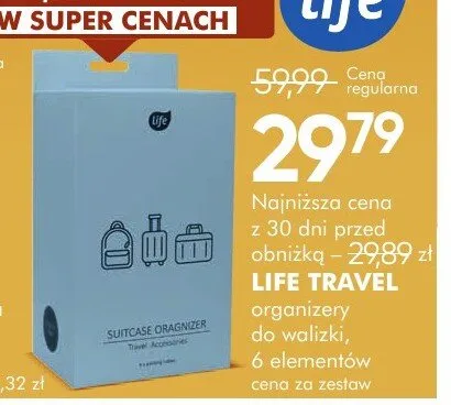 Organizery do walizki Life Travel promocja w Super-Pharm