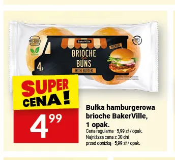 Bułka hamburgerowa brioche BakerVille promocja w Twój Market
