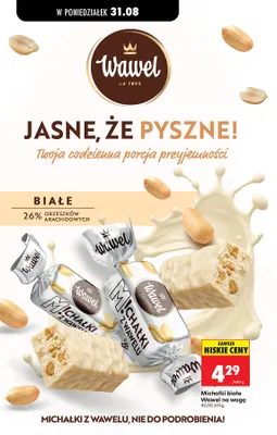 Cukierki Michałki białe Wawel na wagę promocja w Biedronka