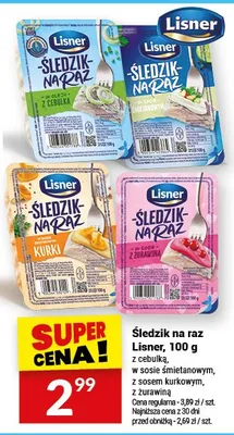 Śledzie na raz z cebulką, w sosie śmietanowym, w sosie chrzanowym, z żurawiną promocja w Twój Market