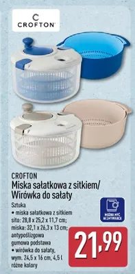Miska sałatkowa z sitkiem Crofton promocja w Aldi