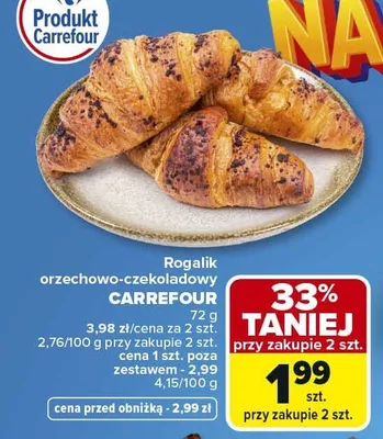 Rogalik orzechowo-czekoladowy CARREFOUR promocja w Carrefour
