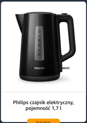 Czajnik elektryczny Philips 1,7 l promocja w Amazon